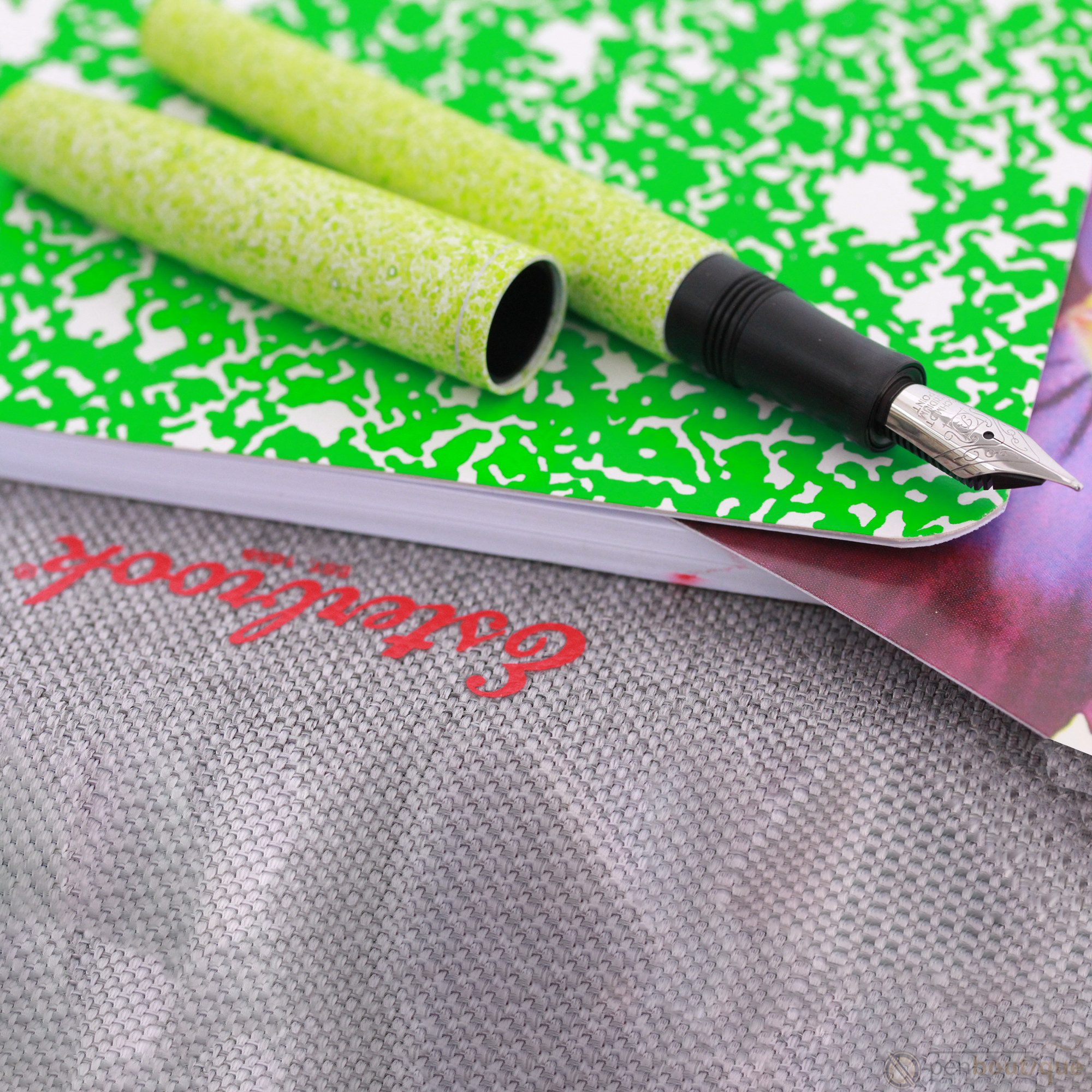Esterbrook Camden Fountain Pen - Composition - Spring Break Fluorescent Green ( LIMITED EDITION)-Pen Boutique Ltd