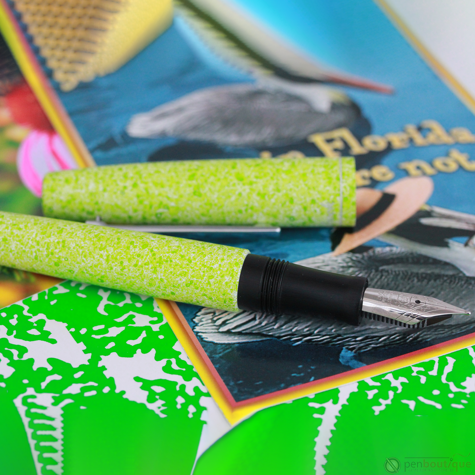 Esterbrook Camden Fountain Pen - Composition - Spring Break Fluorescent Green ( LIMITED EDITION)-Pen Boutique Ltd
