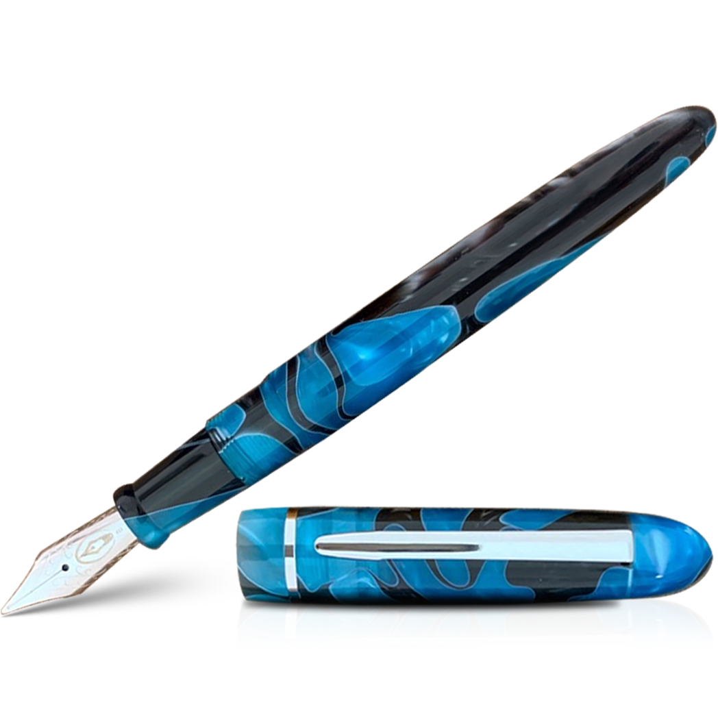 Edison Menlo Fountain Pen - Blue Grotto-Pen Boutique Ltd