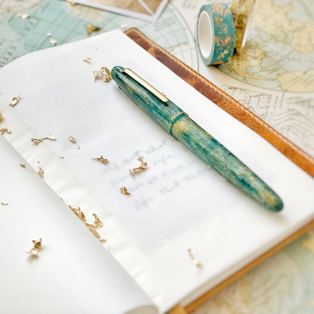 Esterbrook Estie Rollerball Pen - Gold Rush Frontier Green-Pen Boutique Ltd