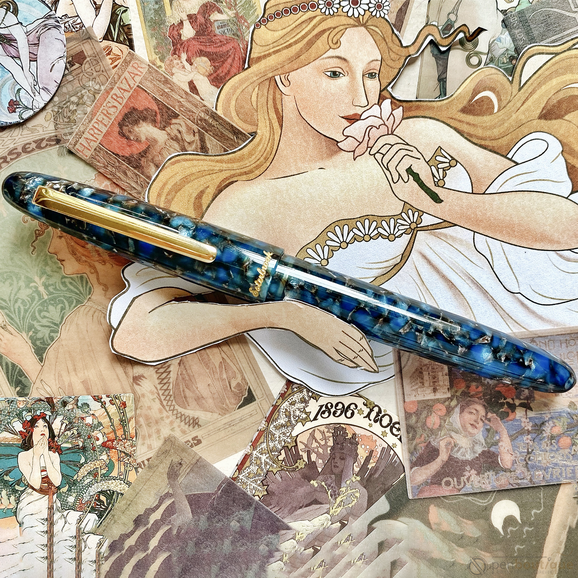 Esterbrook Estie Fountain Pen - Nouveau Bleu - Gold Trim-Pen Boutique Ltd