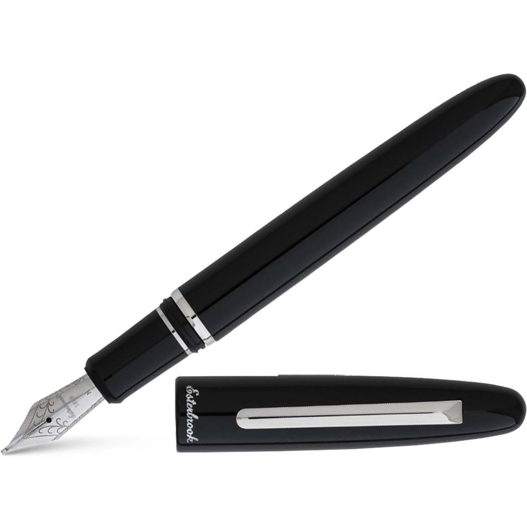 Esterbrook Estie Fountain Pen - Ebony - Chrome Trim-Pen Boutique Ltd