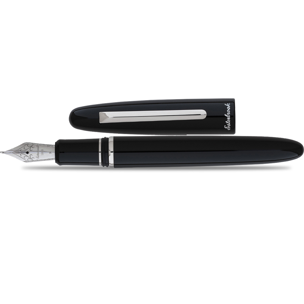 Esterbrook Estie Fountain Pen - Ebony - Chrome Trim-Pen Boutique Ltd