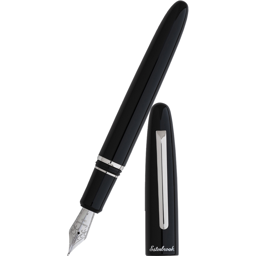Esterbrook Estie Fountain Pen - Ebony - Chrome Trim-Pen Boutique Ltd