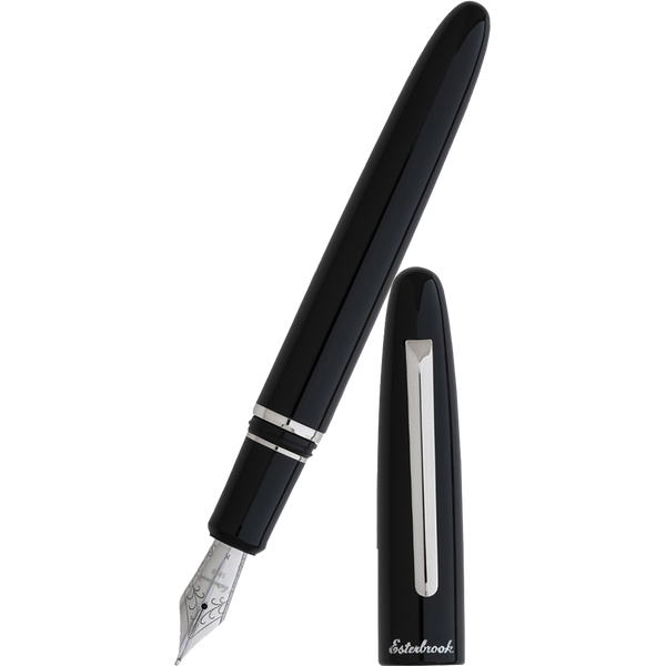 Esterbrook Estie Fountain Pen - Ebony - Chrome Trim-Pen Boutique Ltd