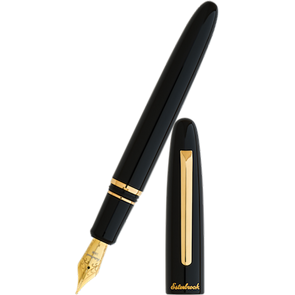 Esterbrook Estie Fountain Pen - Ebony - Gold Trim-Pen Boutique Ltd