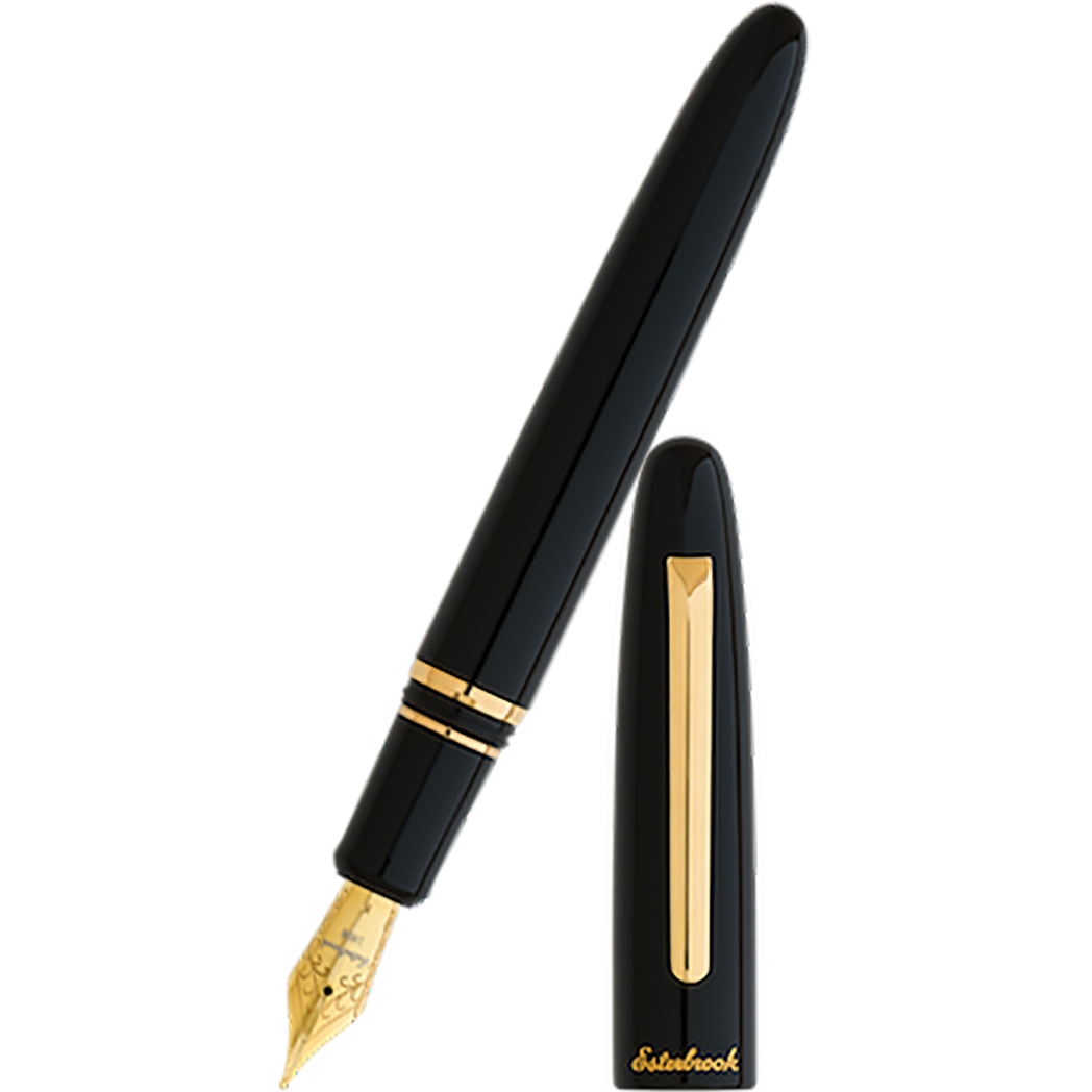 Esterbrook Estie Fountain Pen - Ebony - Gold Trim-Pen Boutique Ltd