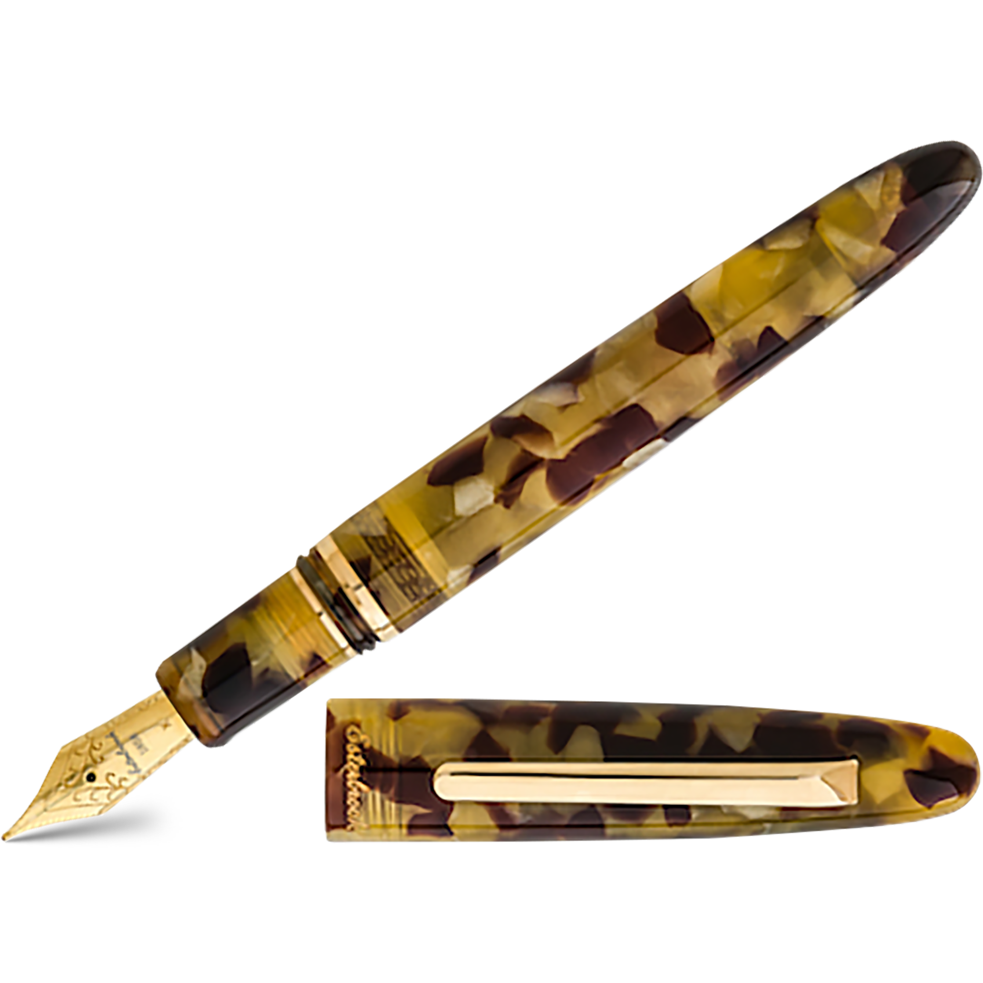 Esterbrook Estie Fountain Pen - Tortoise - Gold Trim-Pen Boutique Ltd