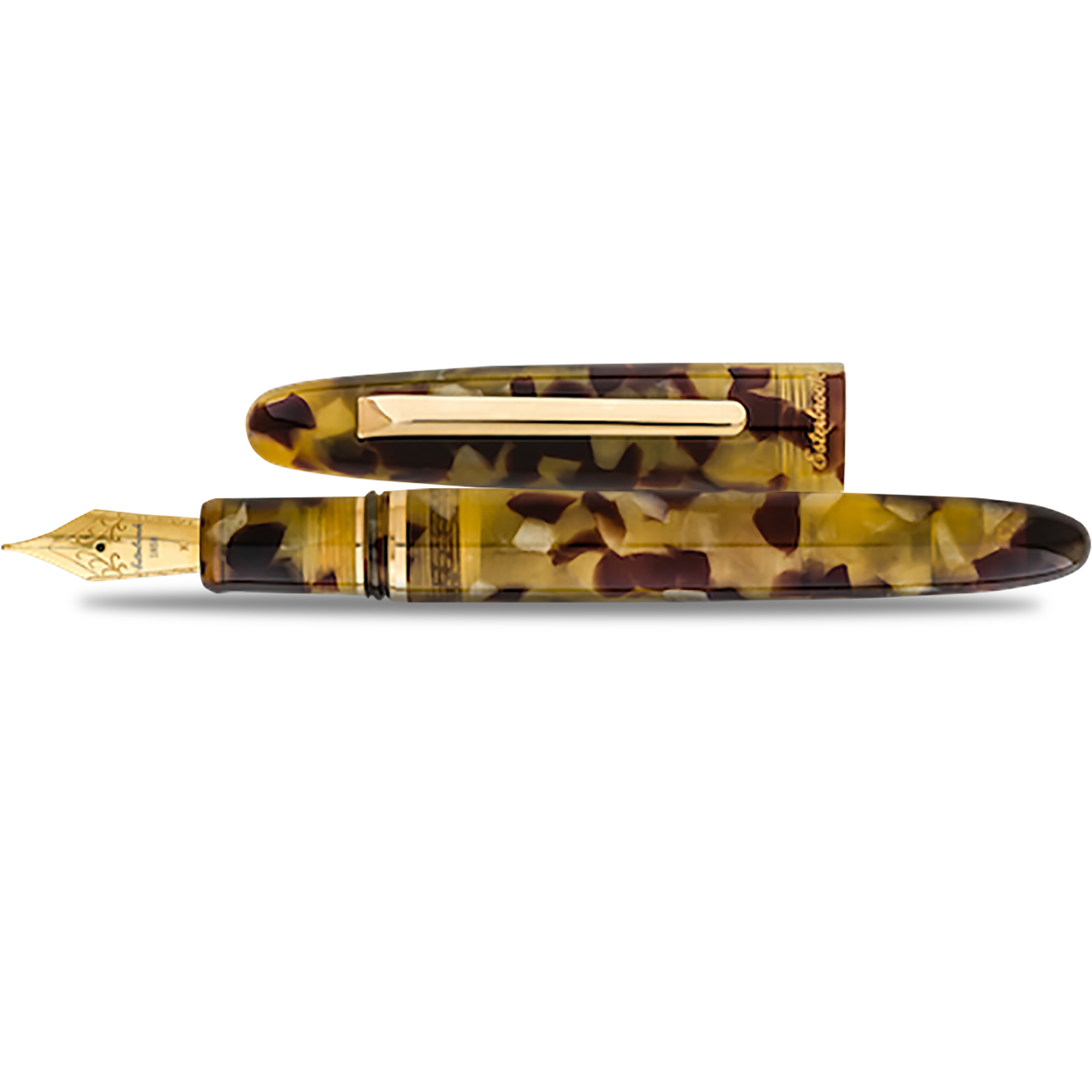 Esterbrook Estie Fountain Pen - Tortoise - Gold Trim-Pen Boutique Ltd