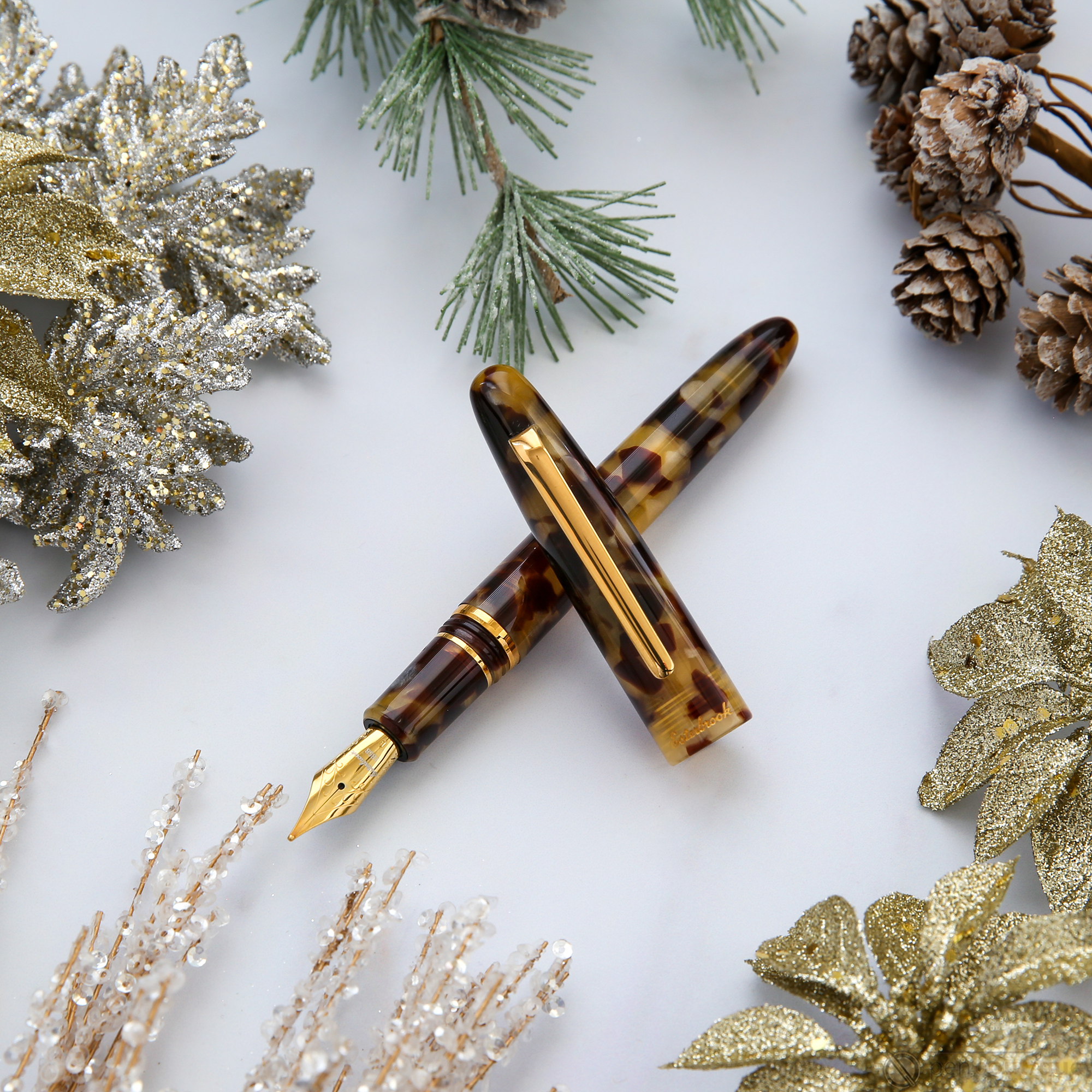 Esterbrook Estie Fountain Pen - Tortoise - Gold Trim-Pen Boutique Ltd