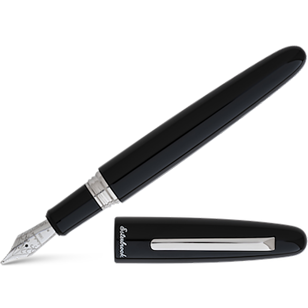 Esterbrook Estie OS Fountain Pen - Ebony - Chrome Trim-Pen Boutique Ltd
