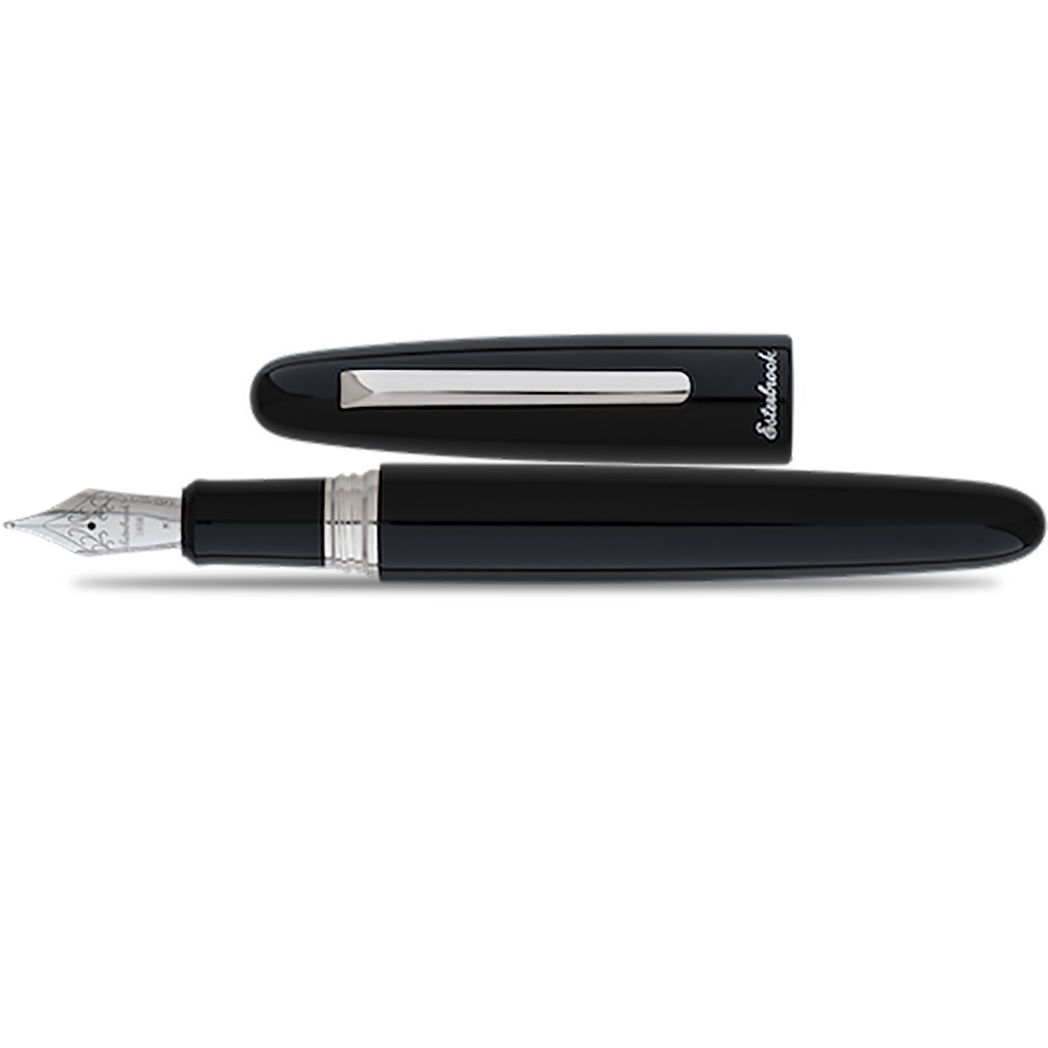 Esterbrook Estie OS Fountain Pen - Ebony - Chrome Trim-Pen Boutique Ltd