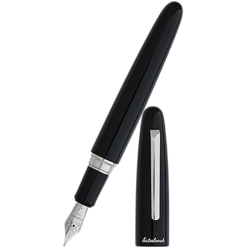 Esterbrook Estie OS Fountain Pen - Ebony - Chrome Trim-Pen Boutique Ltd