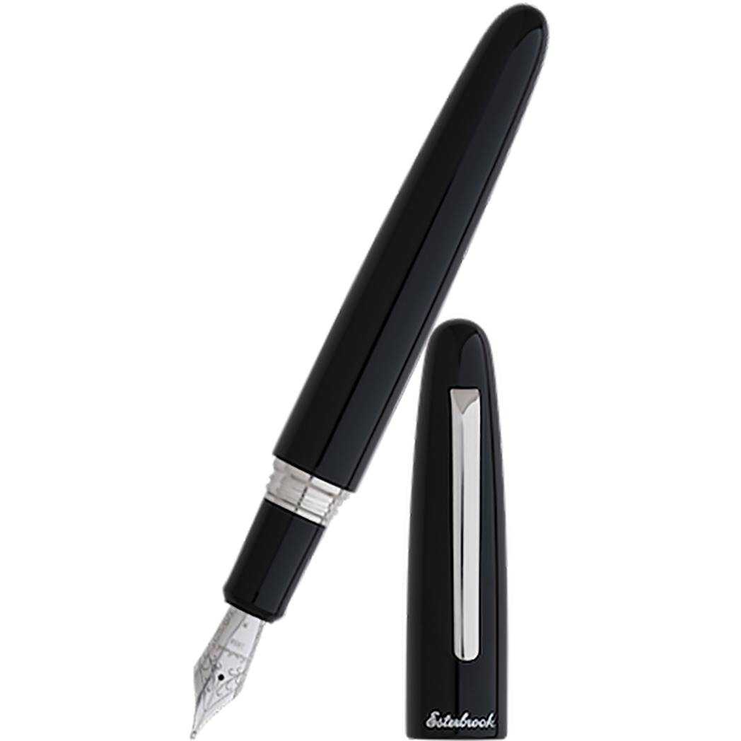 Esterbrook Estie OS Fountain Pen - Ebony - Chrome Trim-Pen Boutique Ltd