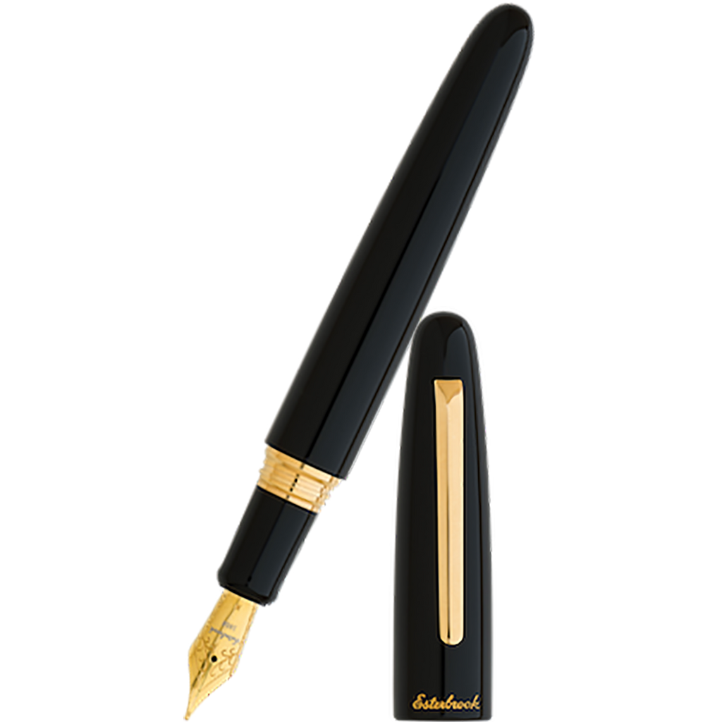Esterbrook Estie OS Fountain Pen - Ebony - Gold Trim-Pen Boutique Ltd