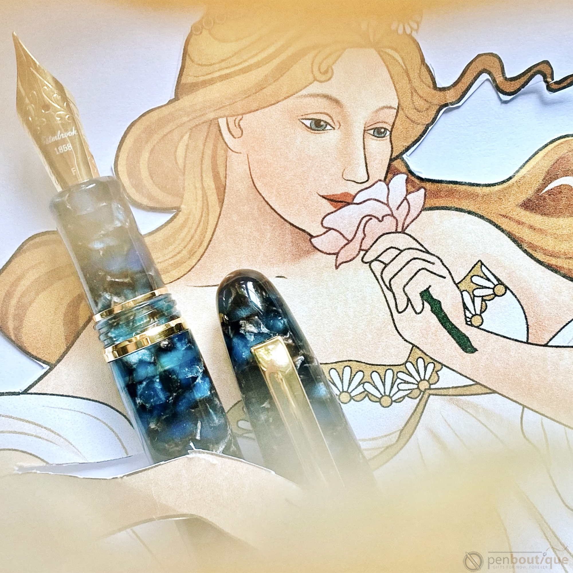 Esterbrook Estie Fountain Pen - Nouveau Bleu - Gold Trim-Pen Boutique Ltd