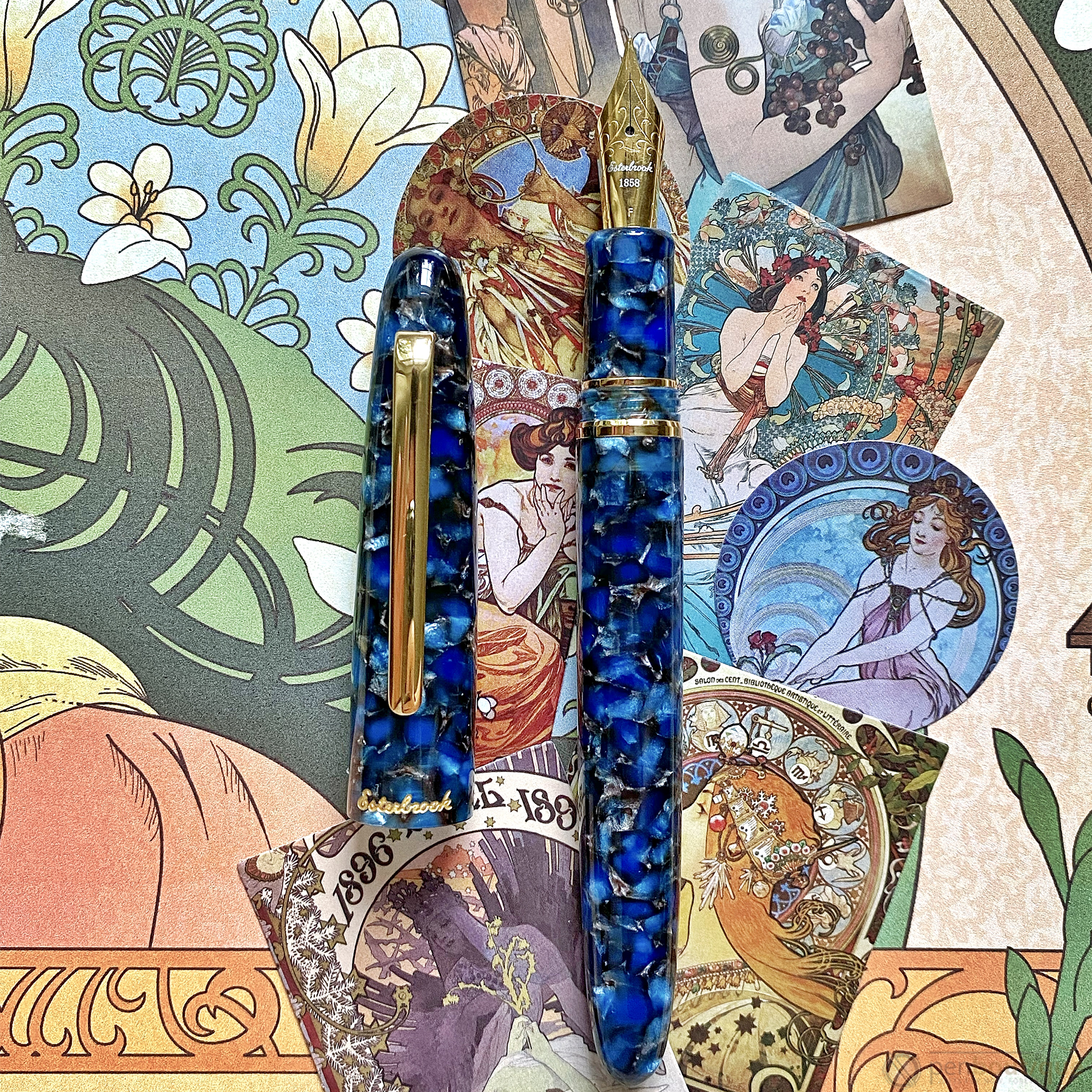 Esterbrook Estie Fountain Pen - Nouveau Bleu - Gold Trim-Pen Boutique Ltd