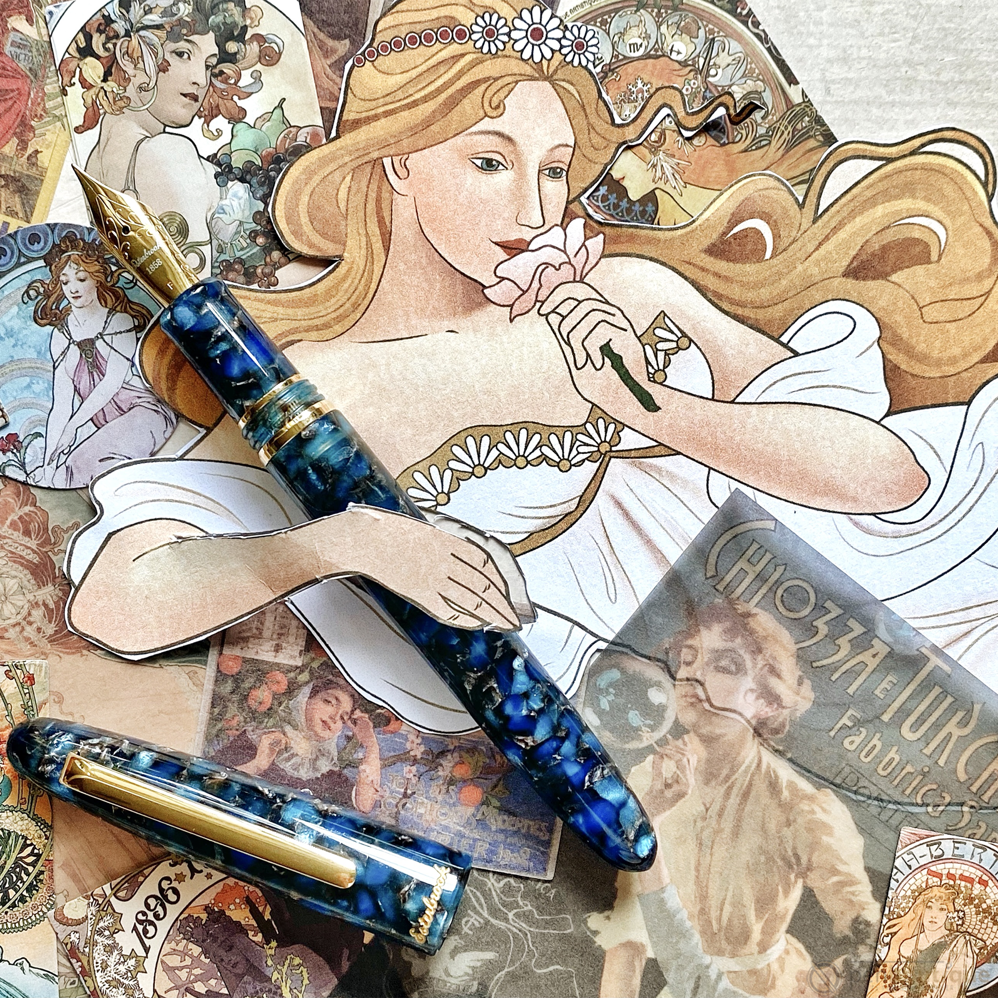Esterbrook Estie Fountain Pen - Nouveau Bleu - Gold Trim-Pen Boutique Ltd