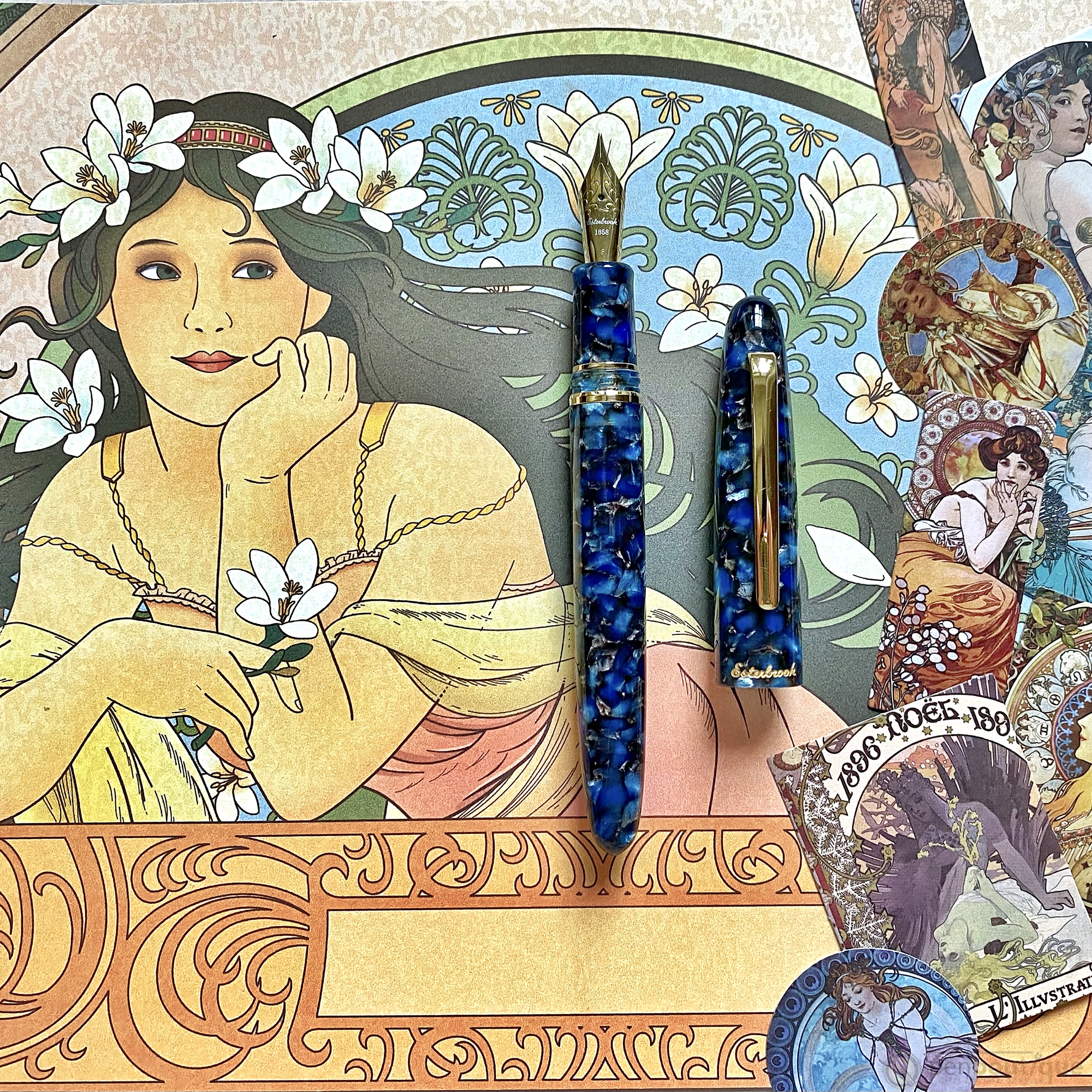 Esterbrook Estie Fountain Pen - Nouveau Bleu - Gold Trim-Pen Boutique Ltd