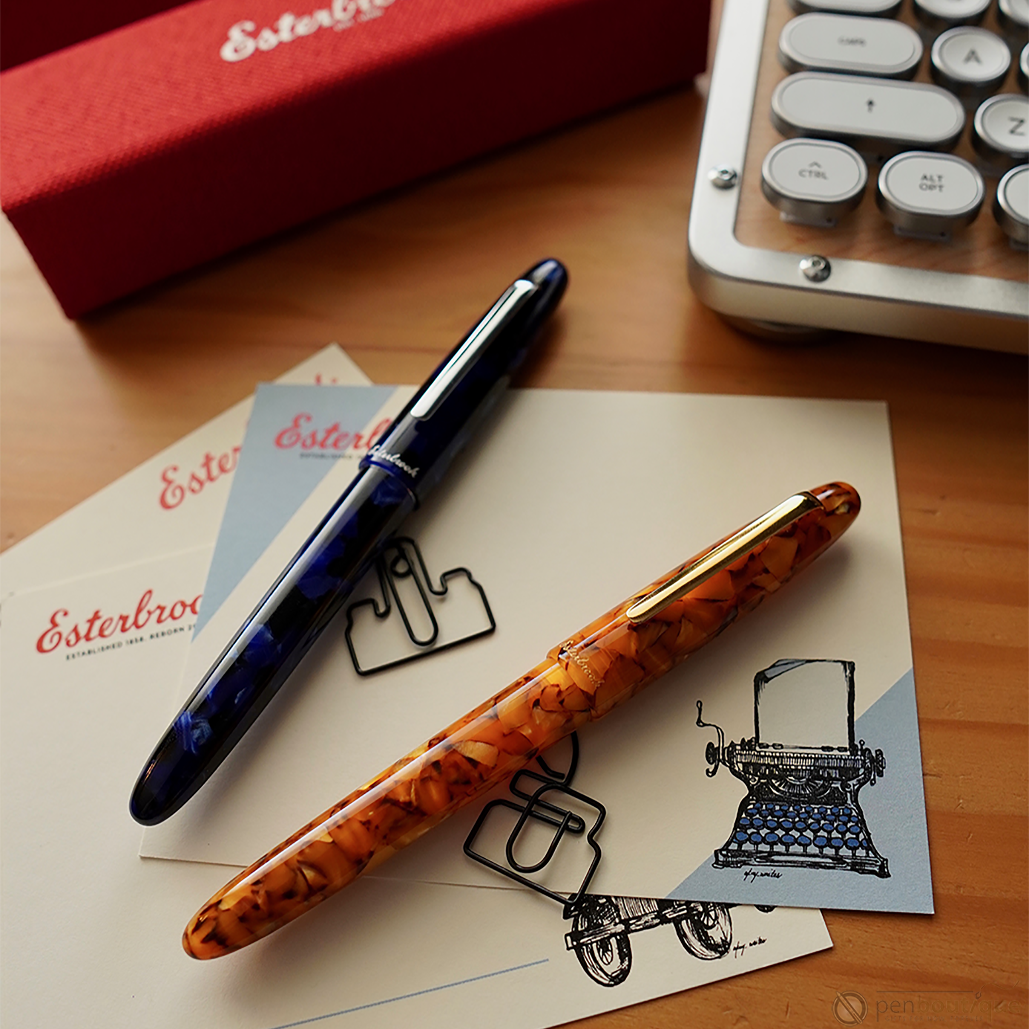 Esterbrook Estie Rollerball Pen - Honeycomb - Gold Trim-Pen Boutique Ltd