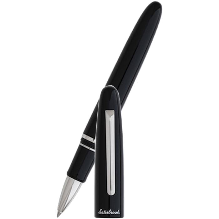 Esterbrook Estie Rollerball Pen - Chrome Trim - Ebony-Pen Boutique Ltd