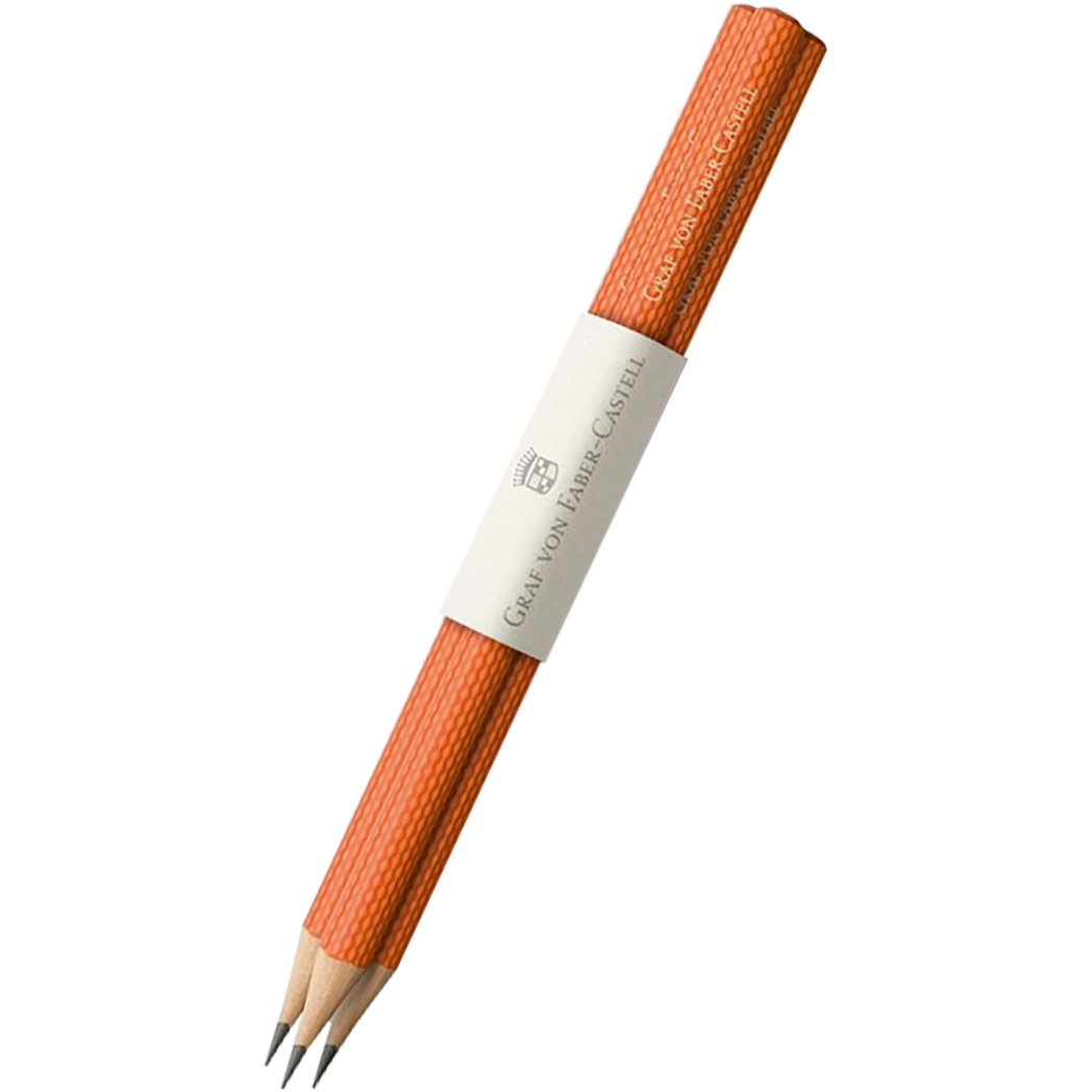 Graf Von Faber-Castell Guilloche Burned Orange 3 Pencils-Pen Boutique Ltd