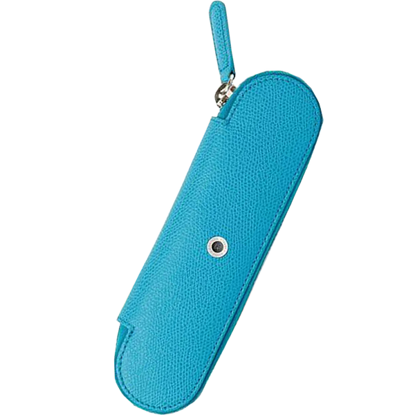 Graf Von Faber-Castell Case with Zipper for 2 Pens - Gulf Blue-Pen Boutique Ltd