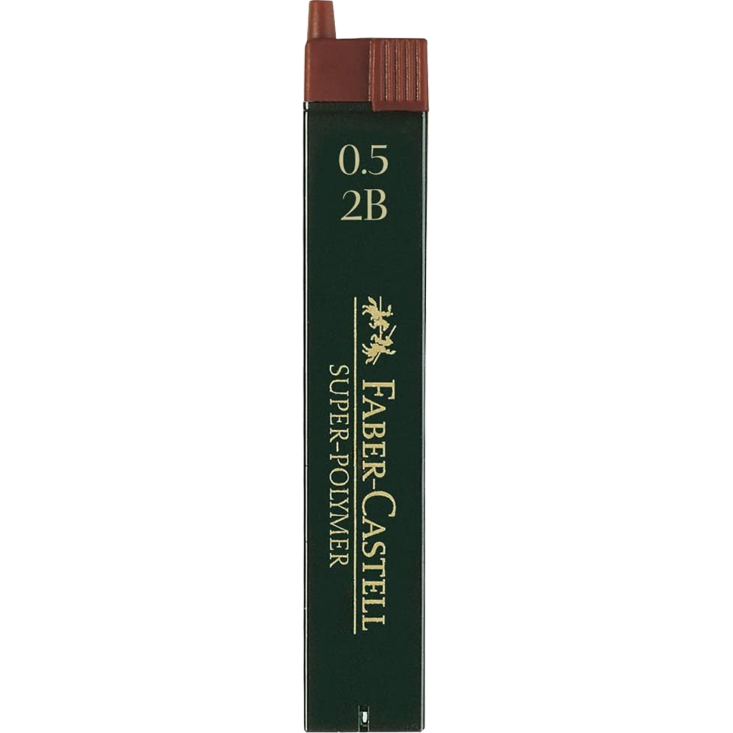 Faber-Castell 2B Pencil Lead - 0.5mm (Box of 12 leads)-Pen Boutique Ltd