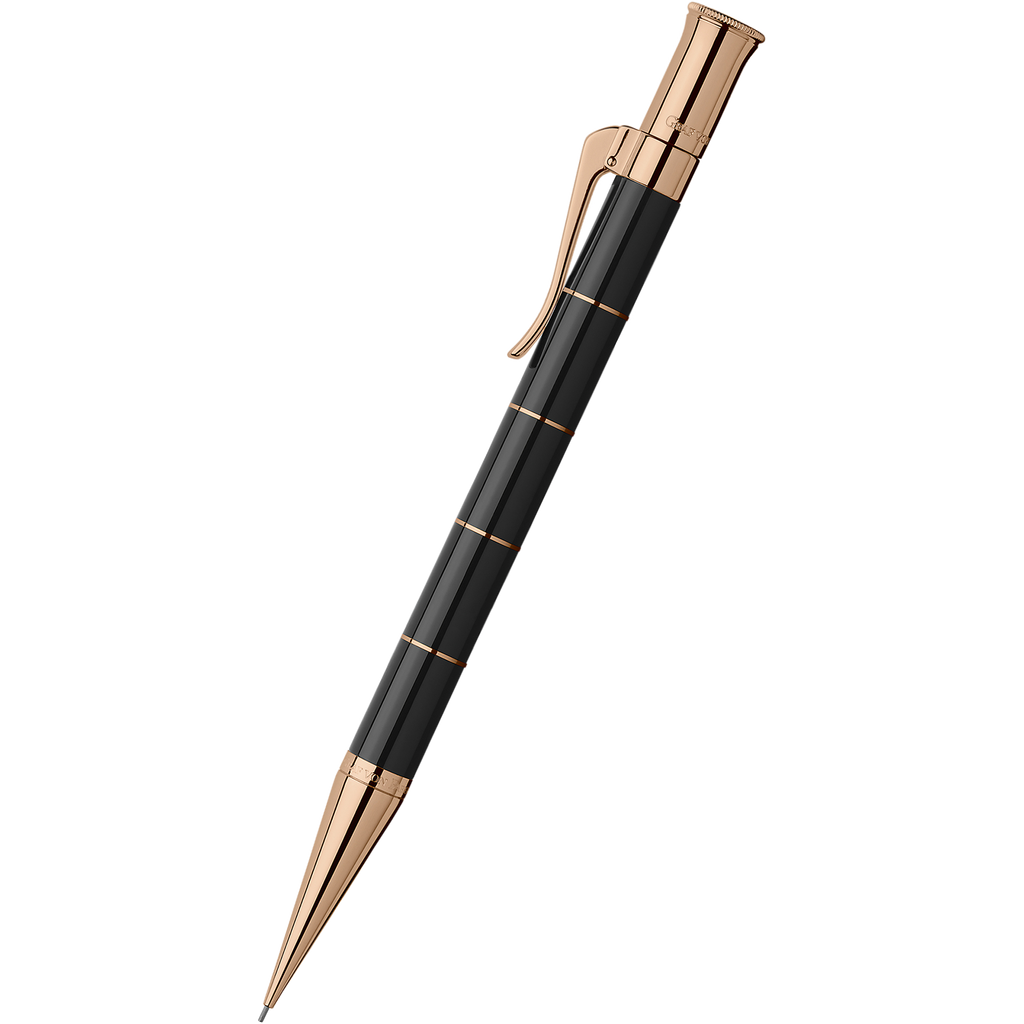 Graf von Faber-Castell Classic Anello Mechanical Pencil - Black with Rose Gold Trim-Pen Boutique Ltd