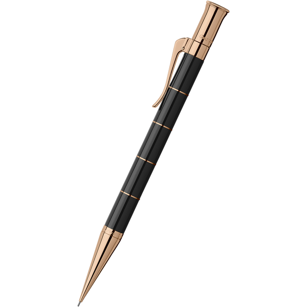 Graf von Faber-Castell Classic Anello Mechanical Pencil - Black with Rose Gold Trim-Pen Boutique Ltd