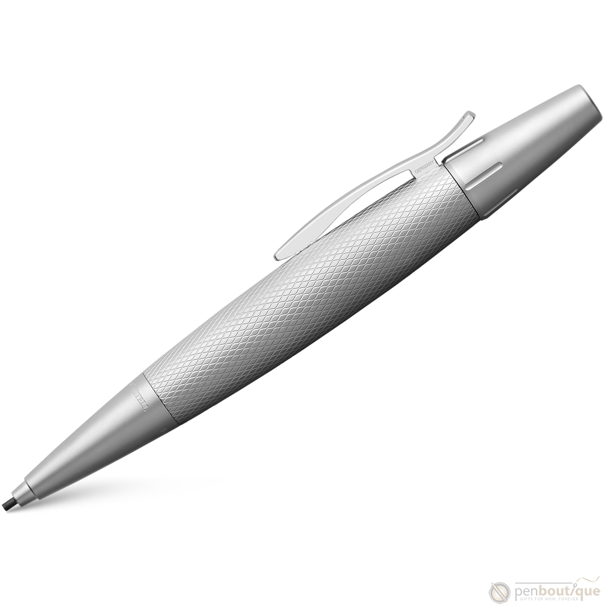 Faber-Castell Design E-Motion Mechanical Pencil - Pure Silver-Pen Boutique Ltd