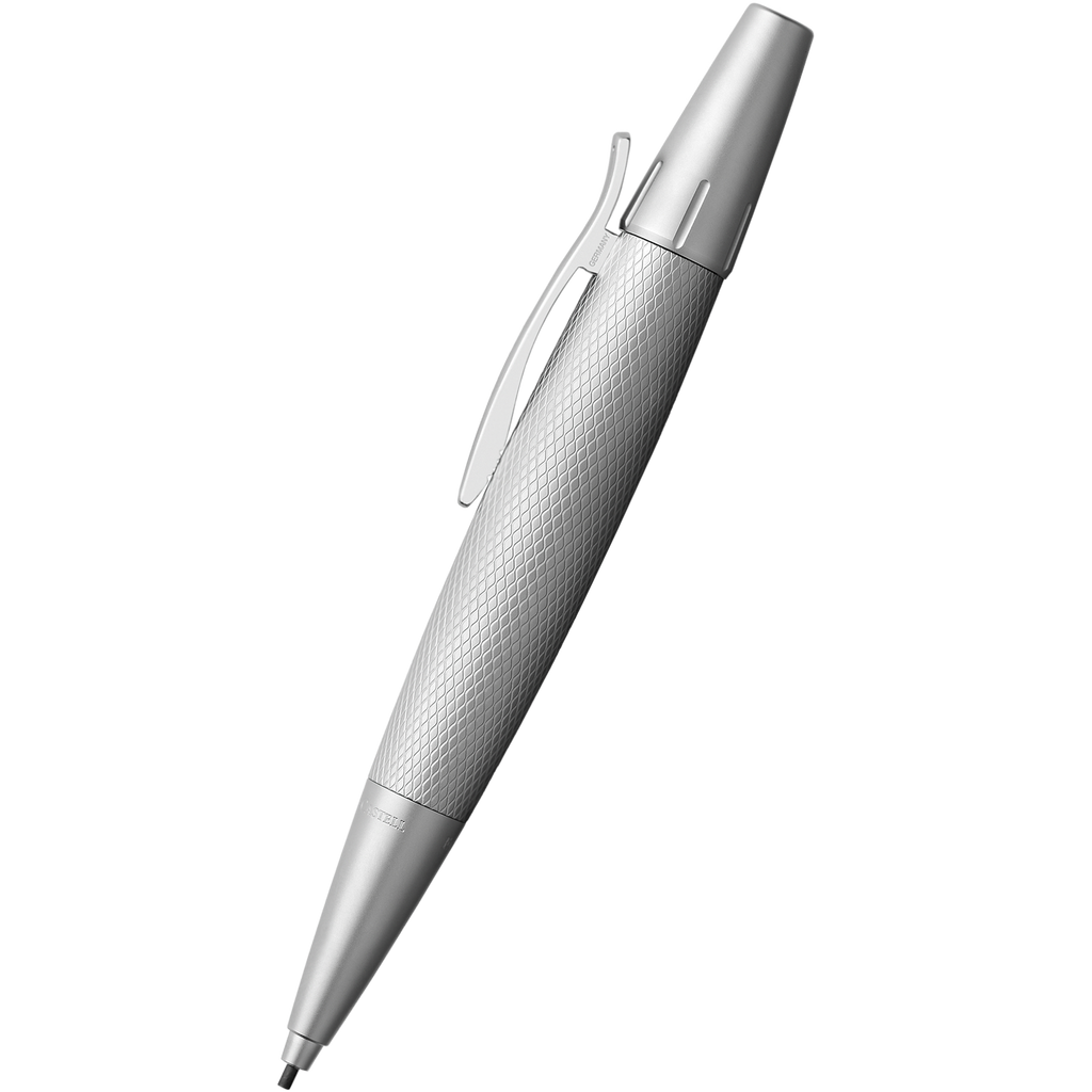 Faber-Castell Design E-Motion Mechanical Pencil - Pure Silver-Pen Boutique Ltd