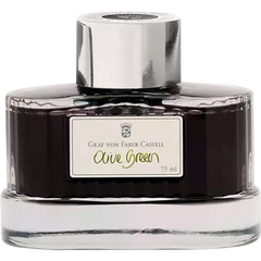 Graf Von Faber Castell Olive Green 75ml Ink Bottle-Pen Boutique Ltd