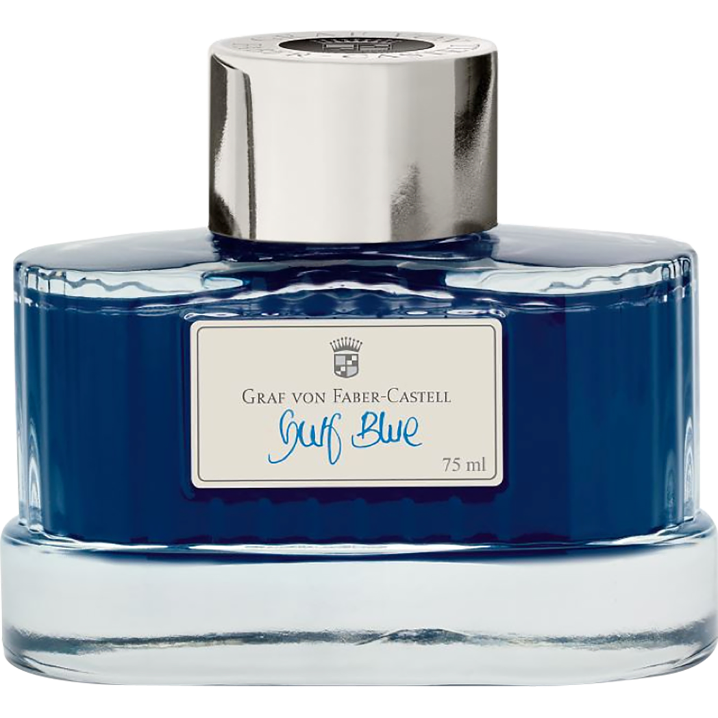 Graf Von Faber-Castell Ink Bottle - Gulf Blue - 75ml-Pen Boutique Ltd