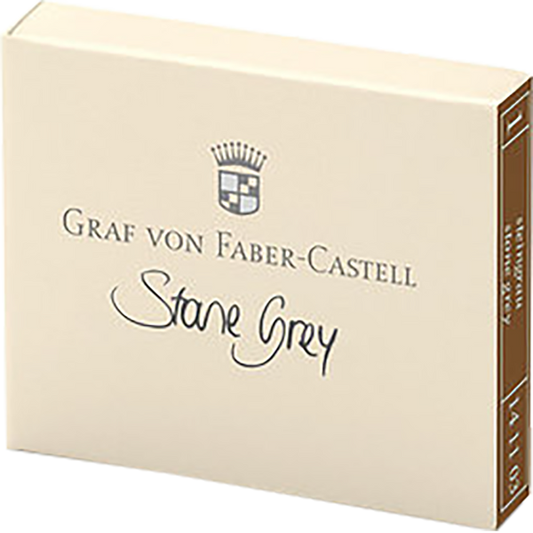 Graf Von Faber-Castell Design 6 Stone Grey Ink Cartridges-Pen Boutique Ltd