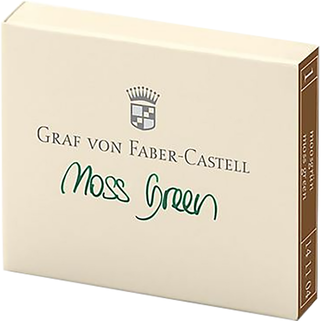 Graf Von Faber-Castell Design 6 Moss Green Ink Cartridges-Pen Boutique Ltd