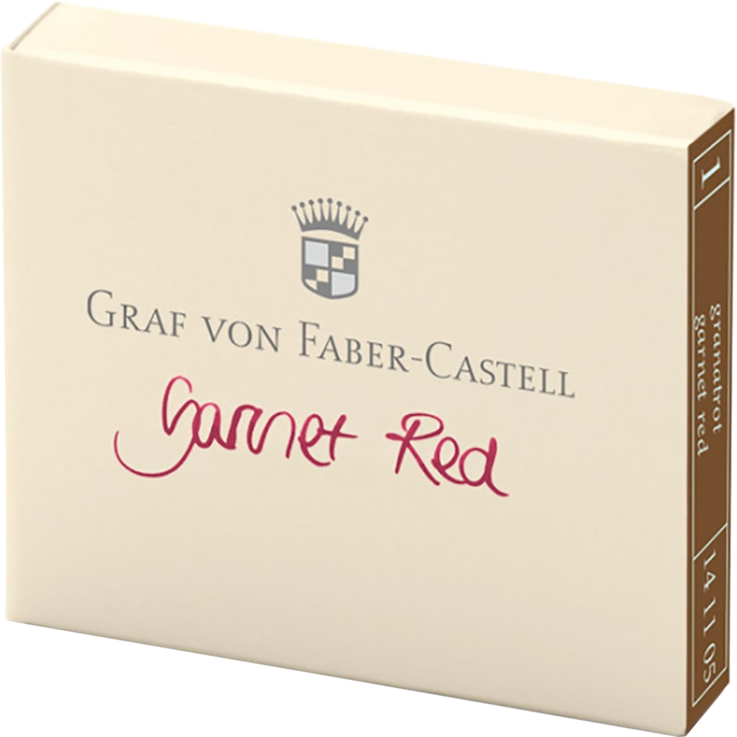 Graf Von Faber-Castell Design 6 Garnet Red Ink Cartridges-Pen Boutique Ltd