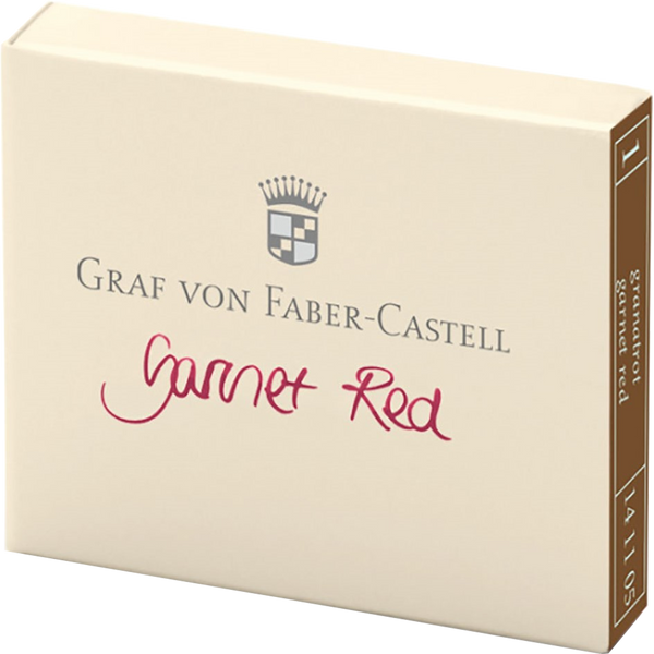 Graf Von Faber-Castell Design 6 Garnet Red Ink Cartridges-Pen Boutique Ltd