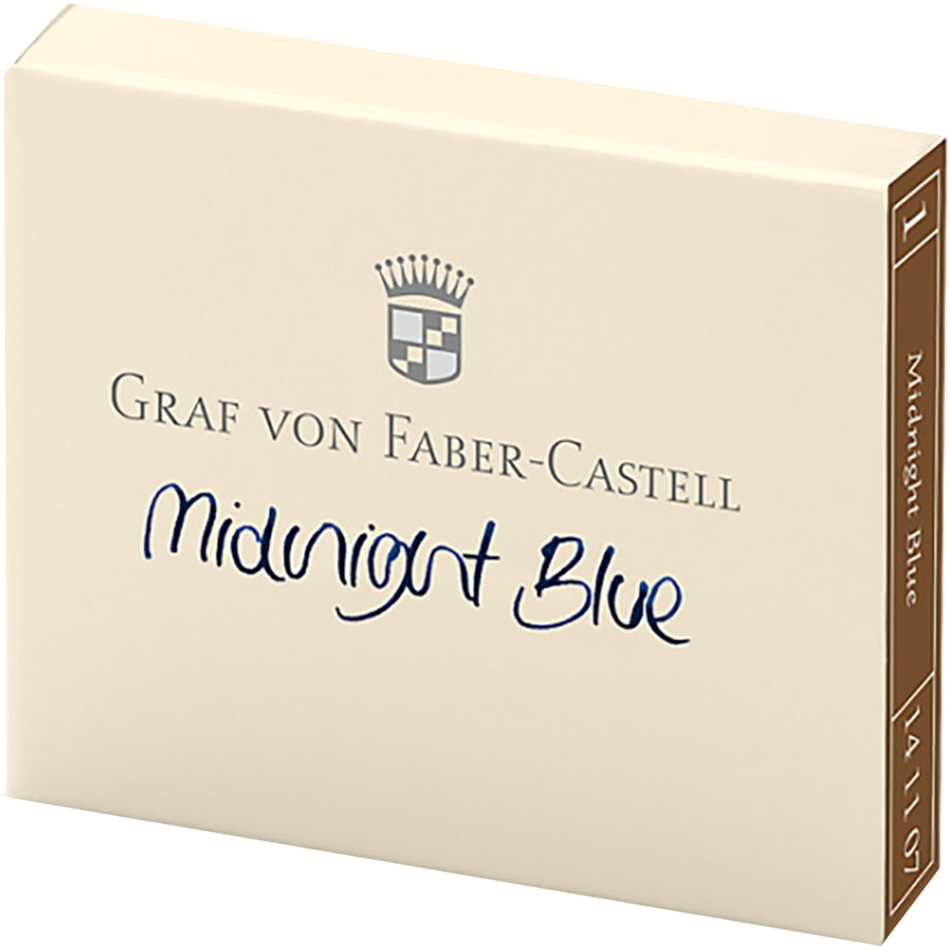 Graf Von Faber-Castell Design 6 Midnight Blue Ink Cartridges-Pen Boutique Ltd