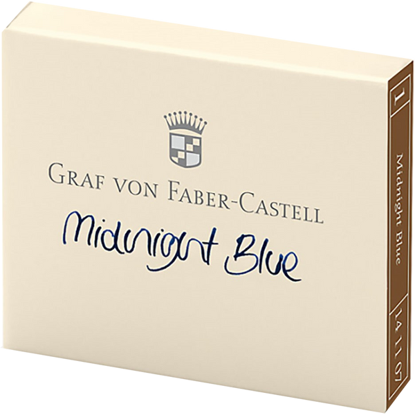 Graf Von Faber-Castell Design 6 Midnight Blue Ink Cartridges-Pen Boutique Ltd