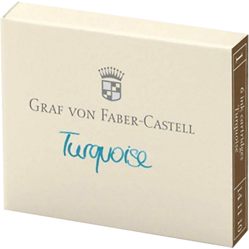 Graf Von Faber-Castell Turquoise Ink Cartridges /Bx 6-Pen Boutique Ltd