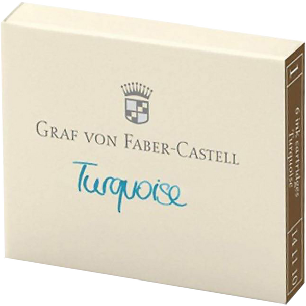 Graf Von Faber-Castell Turquoise Ink Cartridges /Bx 6-Pen Boutique Ltd
