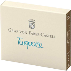 Graf Von Faber-Castell Turquoise Ink Cartridges /Bx 6-Pen Boutique Ltd