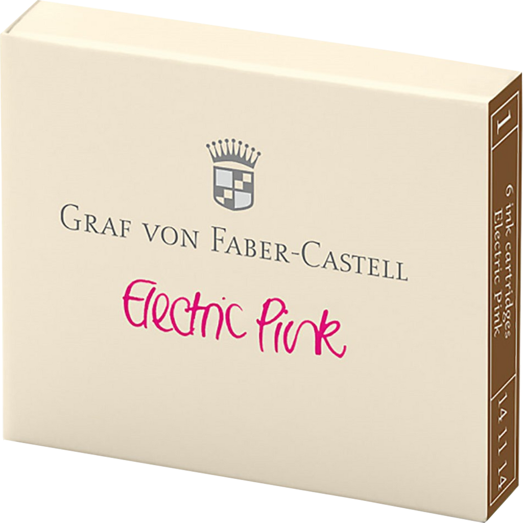 Graf Von Faber-Castell Electric Pink Ink Cartridges /Bx 6-Pen Boutique Ltd