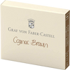 Graf Von Faber Castell Cognac Brown Ink Cartridges /Box 6-Pen Boutique Ltd