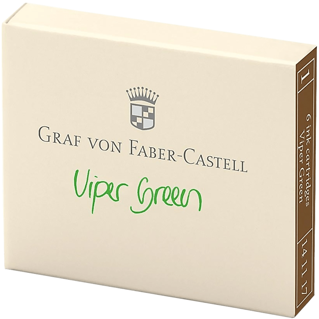 Graf Von Faber-Castell Ink Cartridges Viper Green 6/Box