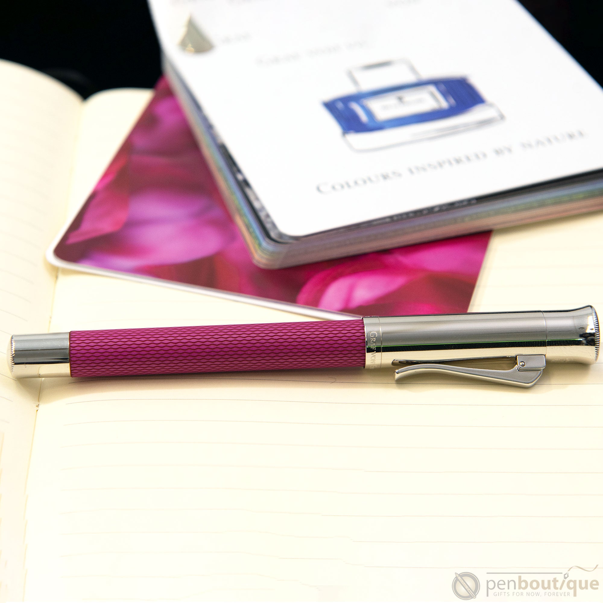 Graf Von Faber-Castell Guilloche Electric Pink Fountain Pen-Pen Boutique Ltd