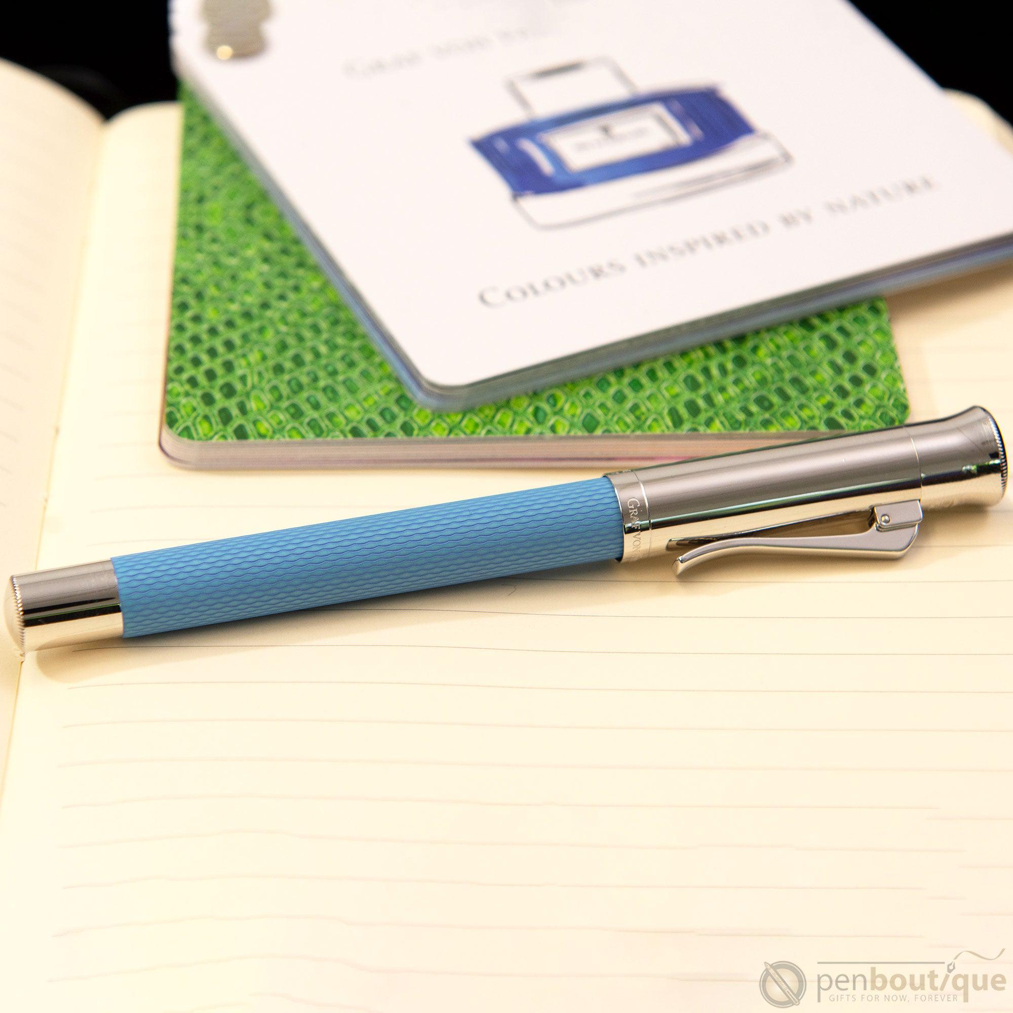 Graf Von Faber-Castell Guilloche Fountain Pen - Gulf Blue-Pen Boutique Ltd