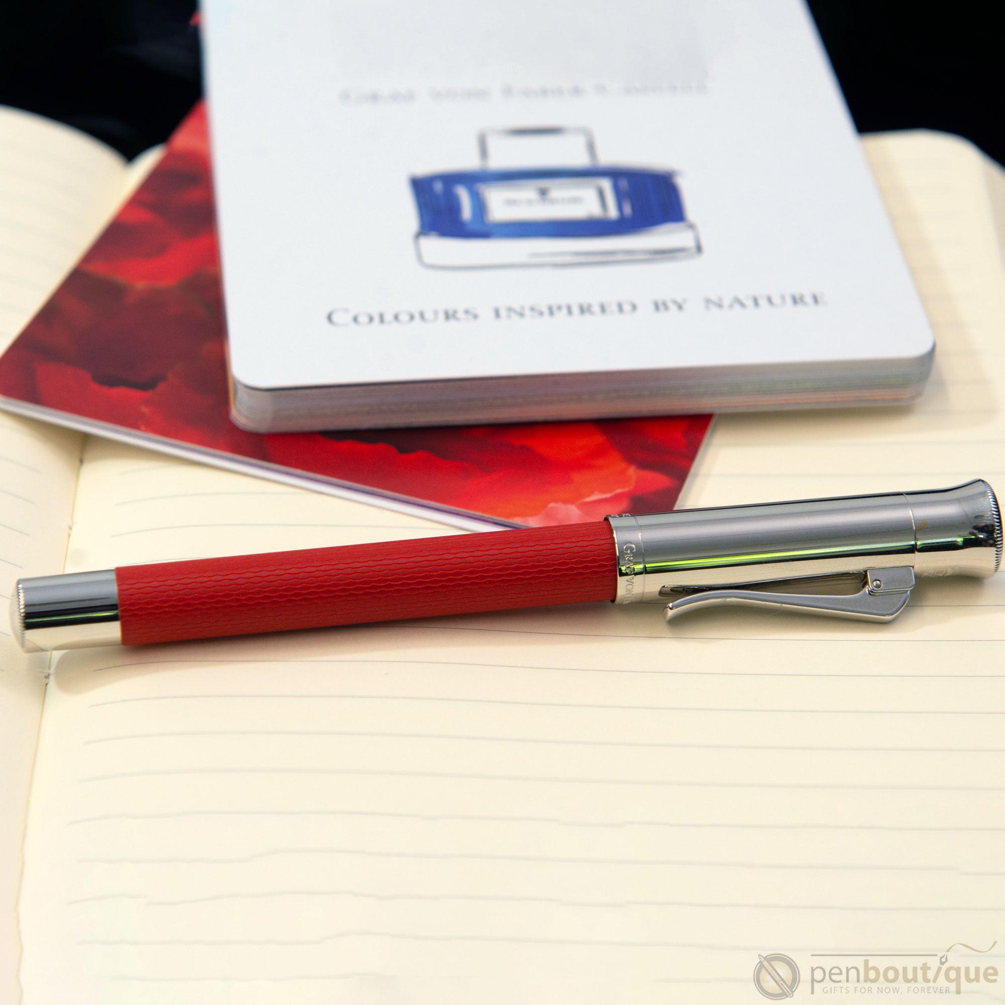 Graf Von Faber-Castell Guilloche Fountain Pen - India Red-Pen Boutique Ltd