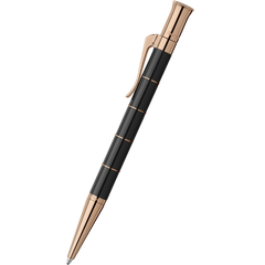 Graf von Faber-Castell Classic Anello Ballpoint Pen - Black with Rose Gold Trim-Pen Boutique Ltd